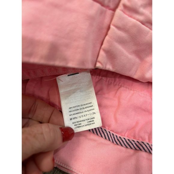 (SOLD)J Crew Size 0 Weathered Chino Shorts Fluorescent Pink Cotton Classic - Picture 5 of 6
